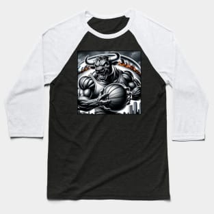 Bull at The Bean | Chicago Bull Basketball Bean Baseball T-Shirt